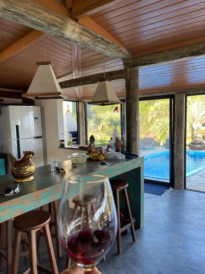 Villa Santorini Praia Do Rosa Com Piscina E Jacuzzi المظهر الخارجي الصورة